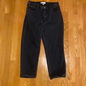 Abercrombie curve love ultra high raise ankle straight jeans short